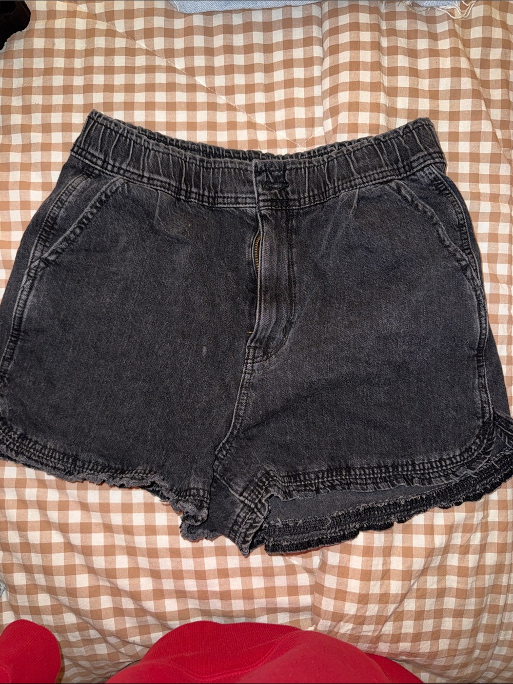 American Eagle Outfitters Black Washed Denim Shorts